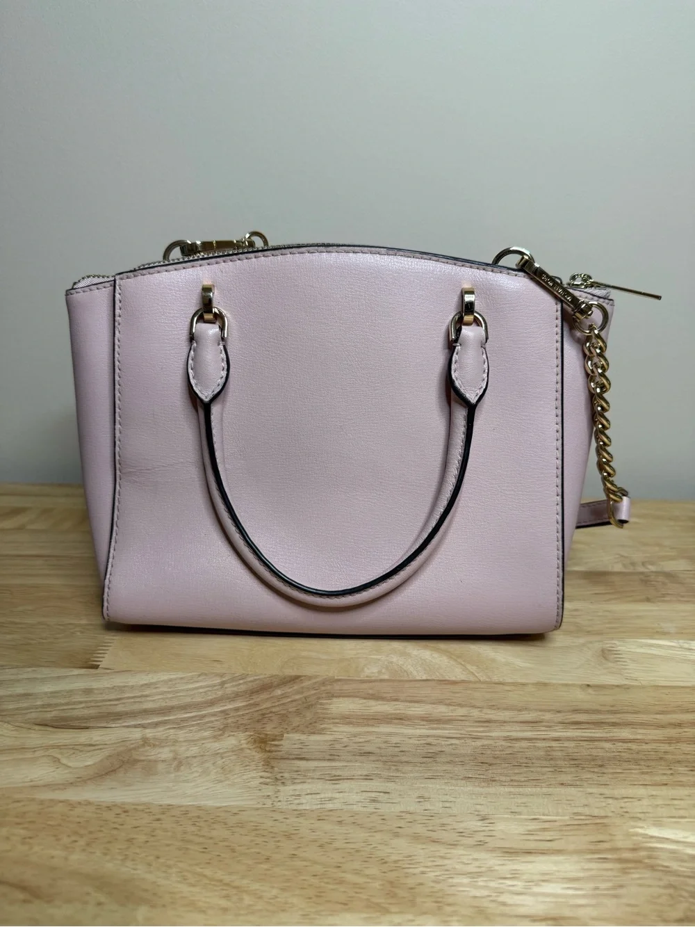 Michael Kors Ellis Small Leather Satchel Blush Pink EUC $298